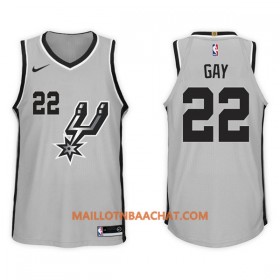 Maillot NBA San Antonio Spurs Rudy Gay 22 Nike 2017-18 Gris Swingman - Homme